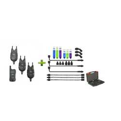Комплект сигнализатори с обтегачи CarpMax Savage 3 бр. + 21 бр.