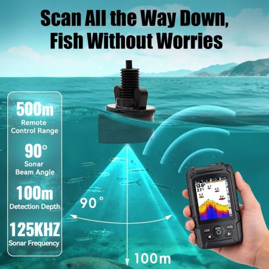 Flytec V803 Pro GPS Лодка за Захранка с Вграден Сонар до 500м. и Ехолот, 4 Бункера, 500 м Обхват, 18000mAh батерия