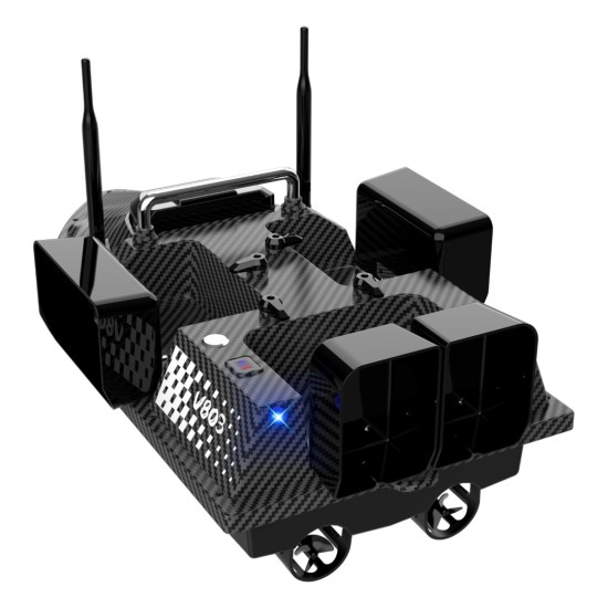 Flytec V803 Pro GPS Лодка за Захранка с Вграден Сонар до 500м. и Ехолот, 4 Бункера, 500 м Обхват, 18000mAh батерия