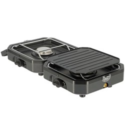 NGT XT Twin Stove - Двоен газов котлон с плоча за печене, грил и транспортен калъф