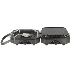 NGT XT Twin Stove - Двоен газов котлон с плоча за печене, грил и транспортен калъф