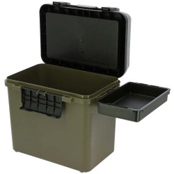 Риболовен куфар-стол със странична маса и презрамка NGT QuickFish Seat Box (38 x 23 x 37 cm)